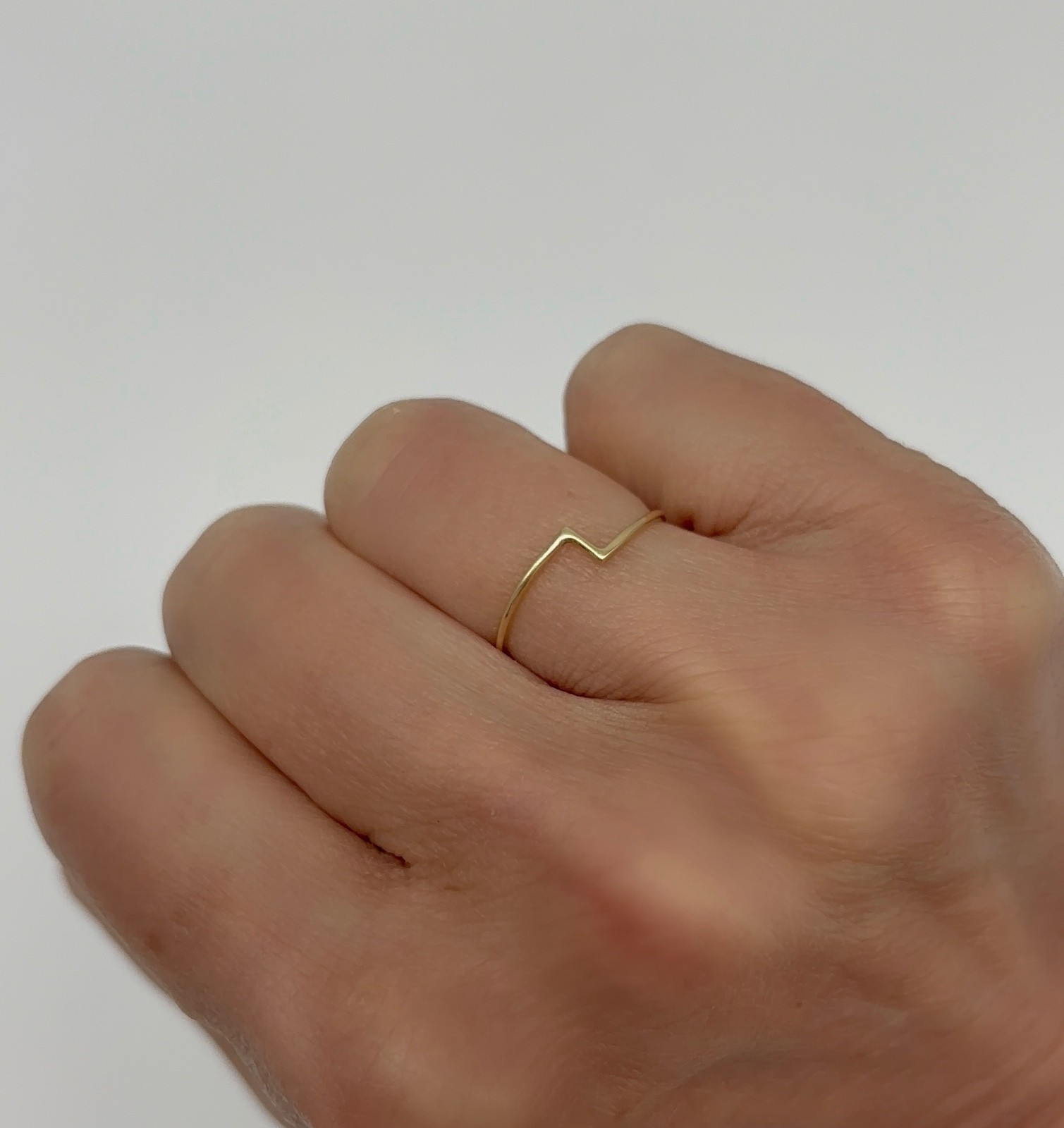 Bony Levy 14k Gold Stackable Thin Zigzag Stacking… - image 3