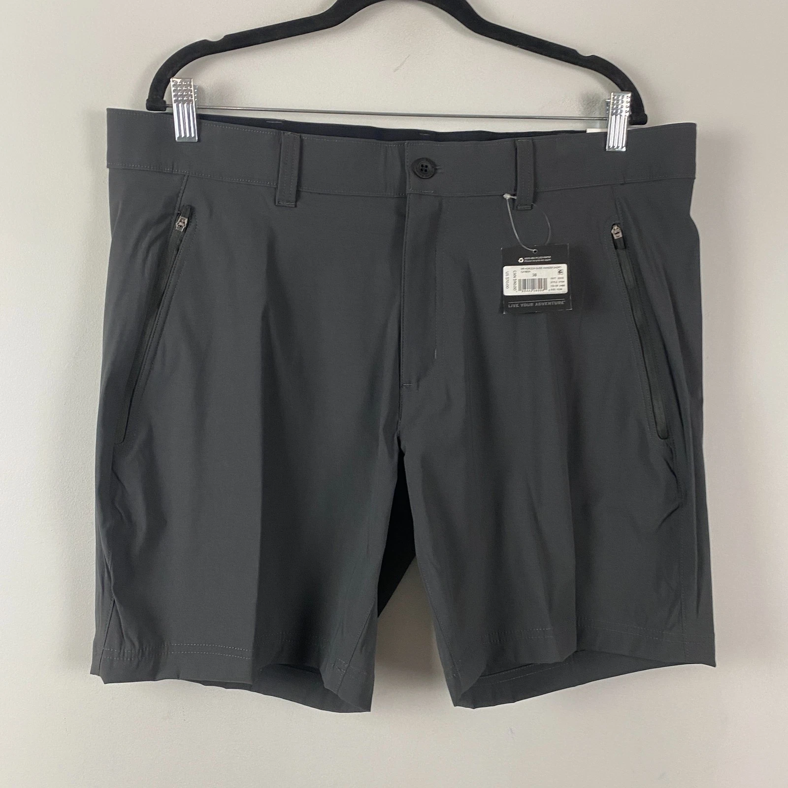Eddie Bauer Horizon Guide Wander Chino Shorts Size 38 Gray Zip Pockets
Opens in a new window or tab