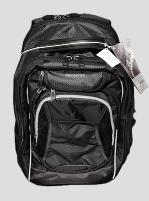 Samsonite Tectonic Wheeled Carry On Telescopic Ripstop Black Backpack Luggage 21