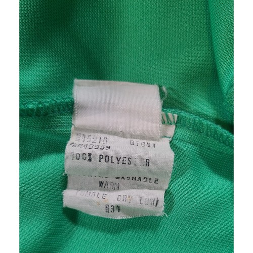 Pantalones de polietileno vintage años 70 verde acampanado boho hippie tejido doble campana talla 14 - Imagen 5 de 10