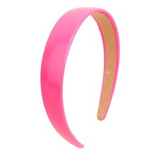 Rose Pink Headband Faux Leather Thin Hairband