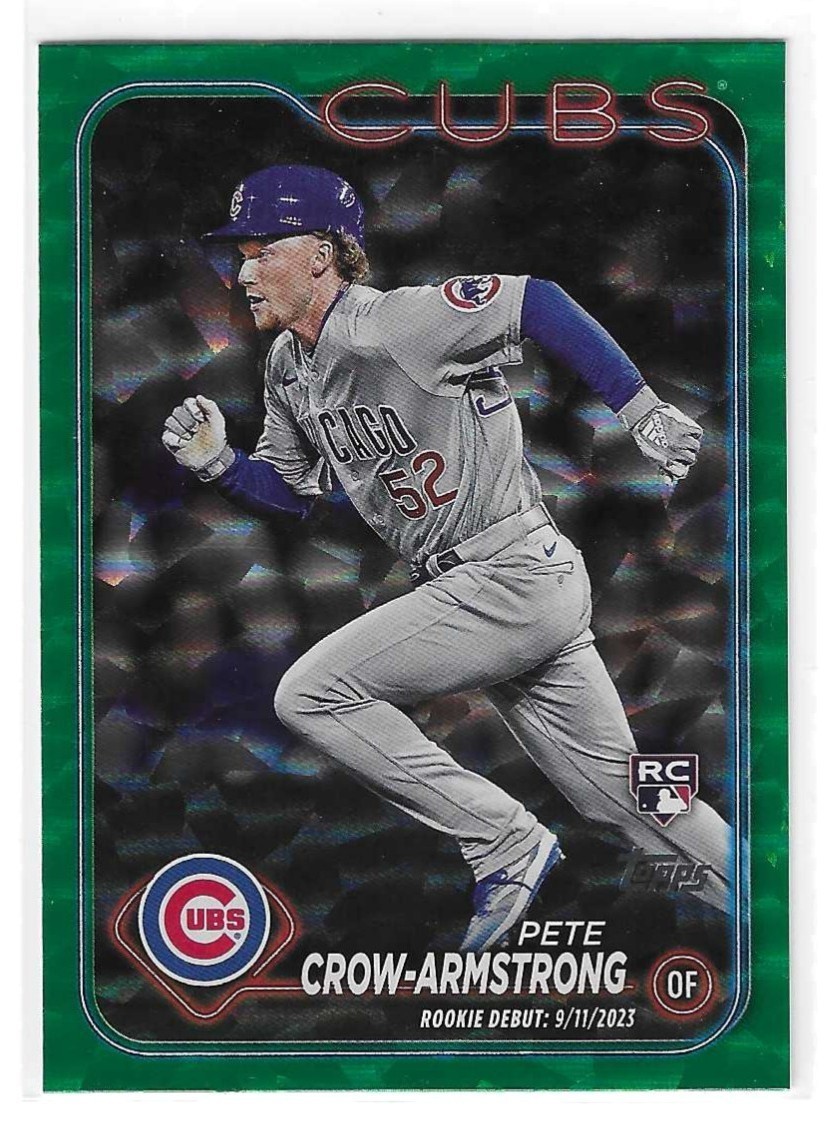 2024 Topps Update Pete Crow Armstrong Rookie Debut Green Foilboard /499 US91 Cub
