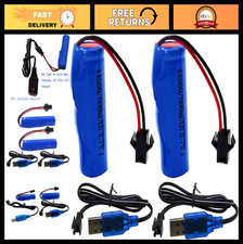 2 Pack 3.7V 800mAh Li-ion Rechargeable Batteries with USB Cable for RC Cars  Bo
