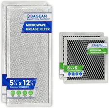 Bagean Grease Microwave Vent Filter W10208631A and Charcoal 8206230A Whirlpool M