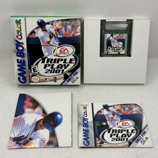 Triple Play 2001 (Nintendo Game Boy Color, 2000) Complete w/Box, Poster & Manual
