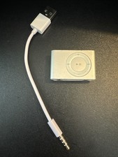 Apple iPod Shuffle 2nd Gen Silver 1GB Tested Working Bundle - See Description