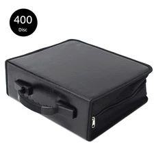Black 400 Disc CD DVD Organizer Holder Storage Case Bag Wallet Album Media Video