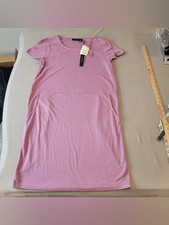 Tahari Purple T Shirt Dress Size Medium New With Tags