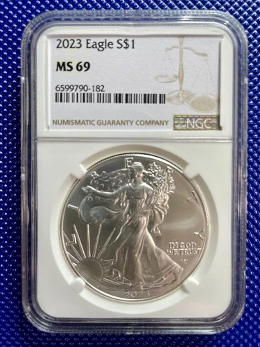 2023 ~ Silver Eagle S$1 ~ NGC MS69 ~ #6599790-182