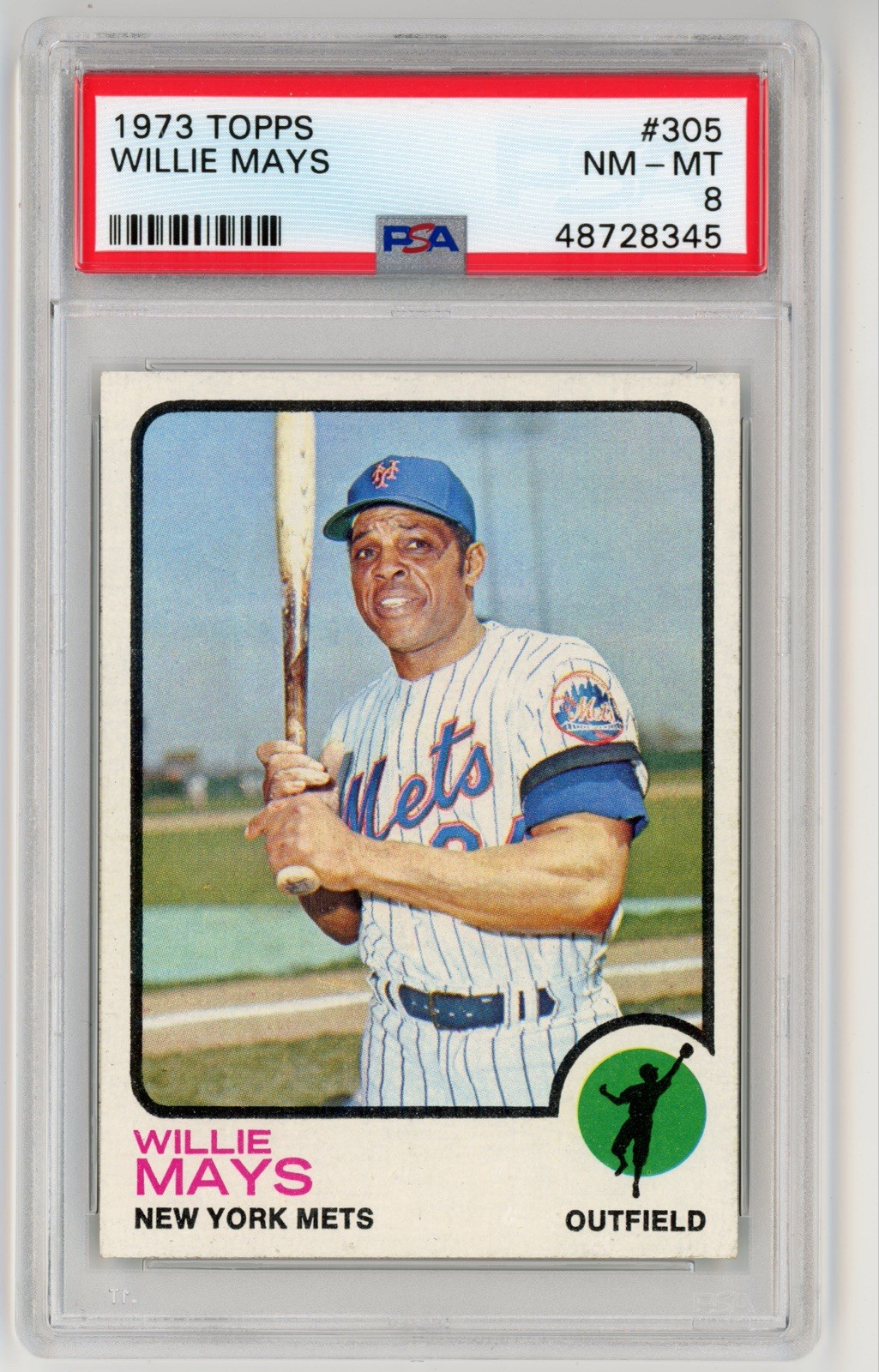 1973 Topps #305 Willie Mays PSA 8 NM-MT Centered HOF