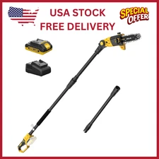 Pole Saw, 8-Inch Pole Saw for Tree Trimming Cordless 15-FT Max Reach, Auto Oilin