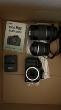 Canon EOS Rebel XS Camera Bundle w/ 2 Canon Lenses, Charger, Strap - Black
