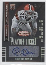2014 Panini Contenders Playoff Ticket /199 Pierre Desir (Seat Row Sec) Auto 4t0