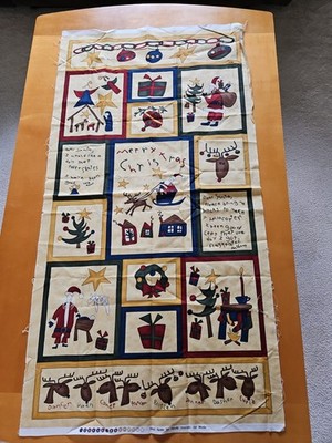 Dear Santa by Sandy Gervais for Moda Cotton Fabric Panel 23  X 43 