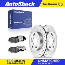 Front Drilled Slotted Brake Rotors Ceramic Pads for Honda Insight Civic