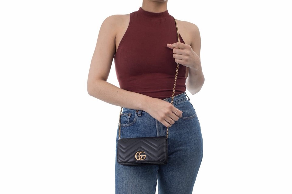 Gucci Marmont Matelasse Wallet On Chain