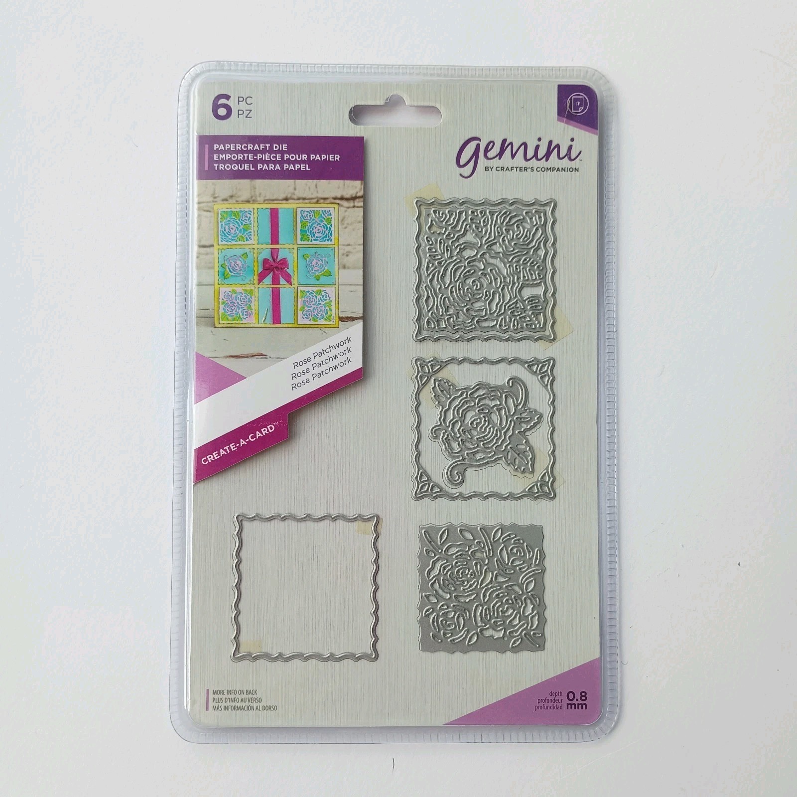 Gemini Create A Card Die Set Rose Patchwork Cardmaking Crafter's Companion