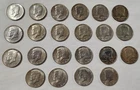 KENNEDY HALF DOLLAR 40% SILVER 1965 THRU 1969 LOT OF 22