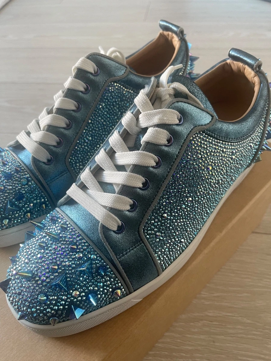 Christian Louboutin Women's Leather Upper Blue Casual Shoes for