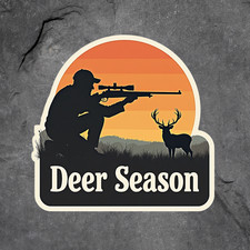 Hunting Sticker Vinyl Decal Deer Season Rifle Buck Hunting