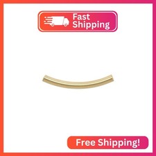 10pcs Adabele Real Yellow Gold Plated Sterling Silver Curved Noodle Tube Beads 2