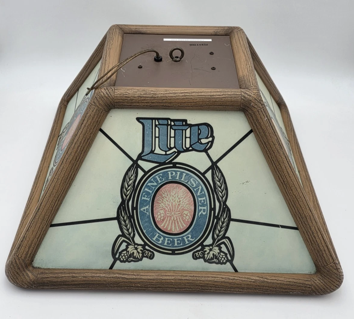 Pool Table Bar Light In Collectible Miller Signs & Tins | eBay