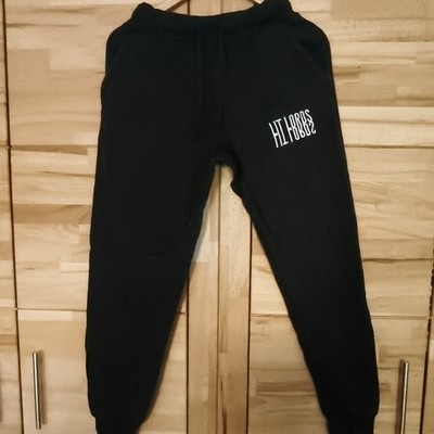 Cotton Heritage Damen Jogger Hose Schwarz Gr. S Logo-Print Gesäßtasche Tapered