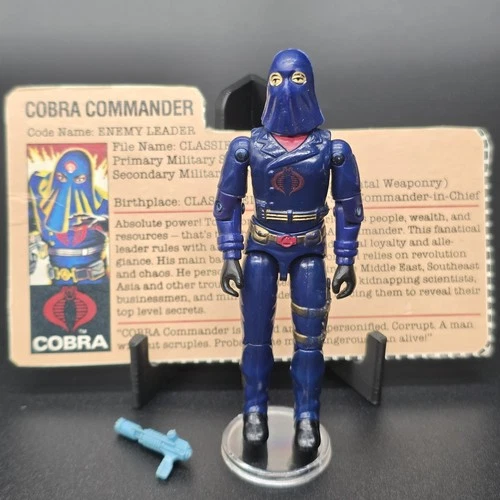 Gi joe 1984 Hooded Cobra Commander v2 w Mail-Away File Card Vintage ARAH