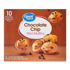 Chocolate Chip Mini Muffins 10 Count Pack of 16.5 oz