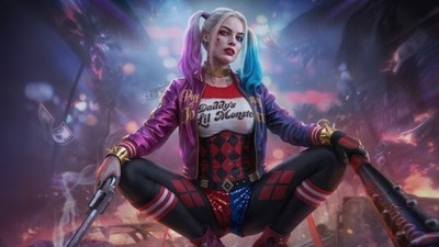 DC Comics Harley Quinn Film Suicide Squad gerahmtes Wandbild Leinwandbild 20 x 30 Zoll