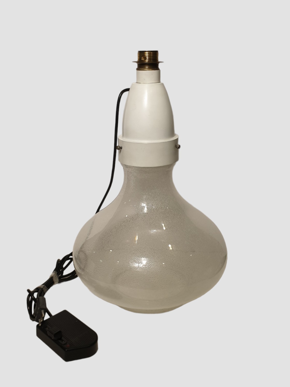 LAMPADA DA TERRA / TAVOLO VINTAGE IN VETRO DI MURANO CON DOPPIA LUCE -ANNI 60/70 foto 2