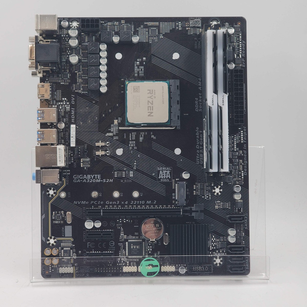 Gigabyte Motherboard A320ms2h AMD Ryzen 3600 Processor Gigabyte