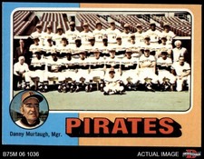 1975 Topps Mini #304 Danny Murtaugh Pirates Team Checklist MANAGER 6 - EX/MT