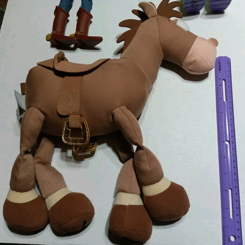 Lote de juguetes Toy Story de Disney Pixar: Talking 14" en Woody y 12" en Buzz & Plush Bullseye Foto 4 de 4