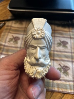 Unsmoked Sultan Head Meerschaum Vintage Tobacco Smoking Pipe