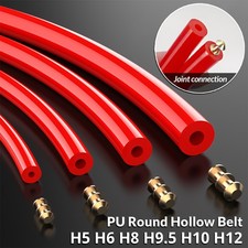PU Round Hollow Belt Polyurethane Connectible Drive Belting OD 5-12mm ID 2-4.5mm