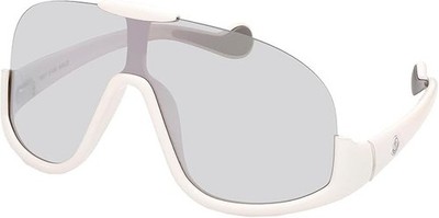 Authentic MONCLER Visseur ML0230 21C Shiny White w/Grey Lens  display picture 3