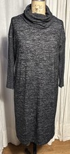 Gap Womens Blk -Grey Heathered Knit Turtle Neck Dress Sz ST Pre-owned