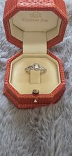 Diamond Engagement Ring 18ct White Gold Hallmarked Beautiful Unusual Design