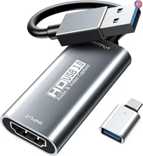 Video Capture Card,4K HDMI to USB 3.0 Capture Card,HDMI to USB Audio Video