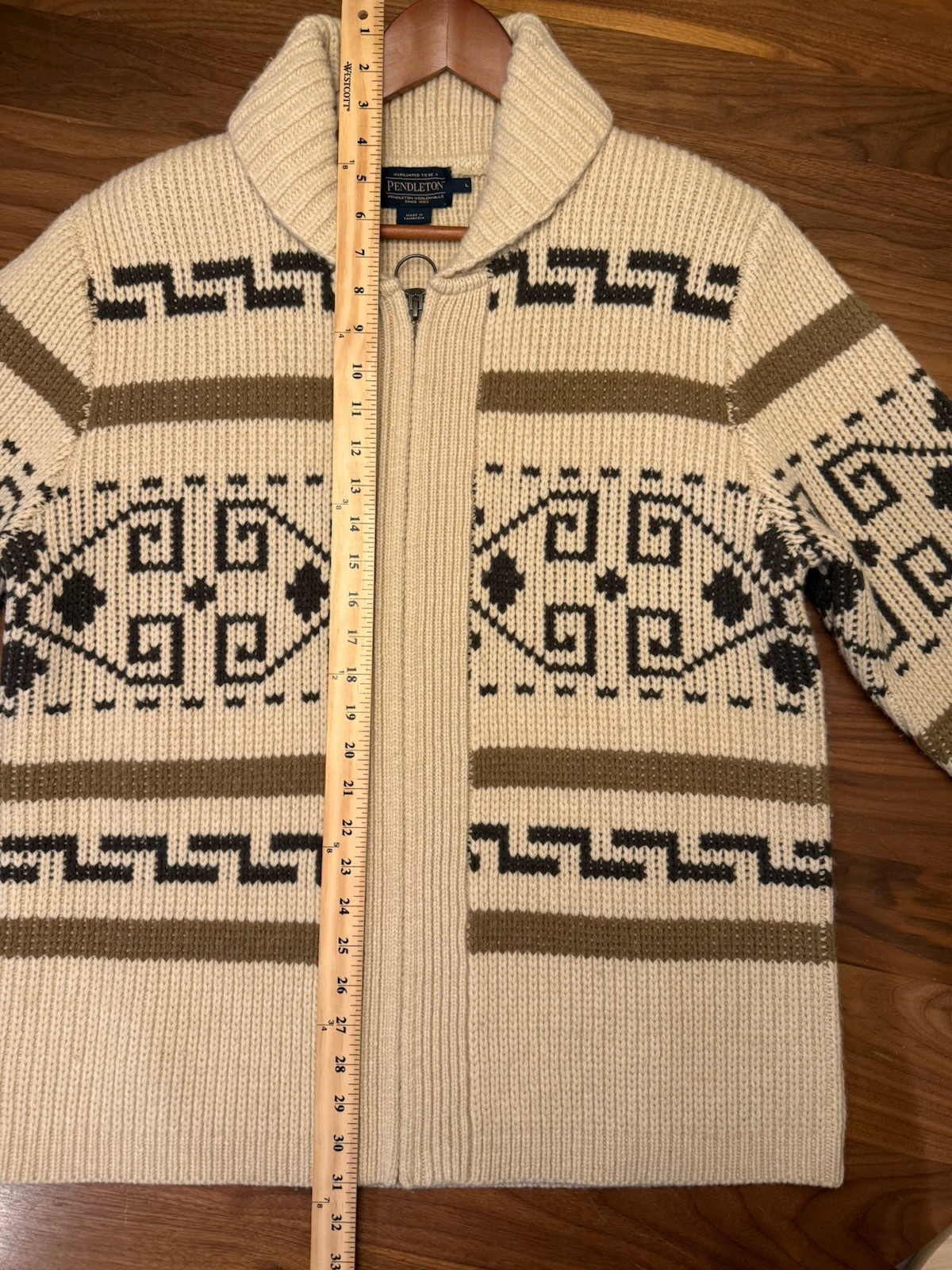 Pendleton Westerly Big Lebowski Zip Wool Sweater … - image 4