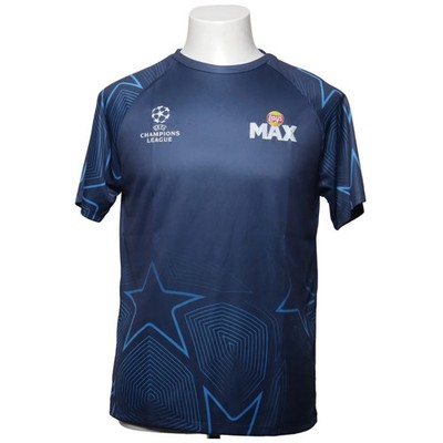 Champion's League, Fußball Trikot, Größe: L, Schwarz/Weiß/Blau/Mehrfarbig #PcB