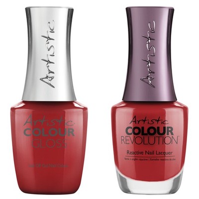 Artistic ''Berry Fond Of You'' Duo, Red Pearl- Includes Gel Polish and Lacquer