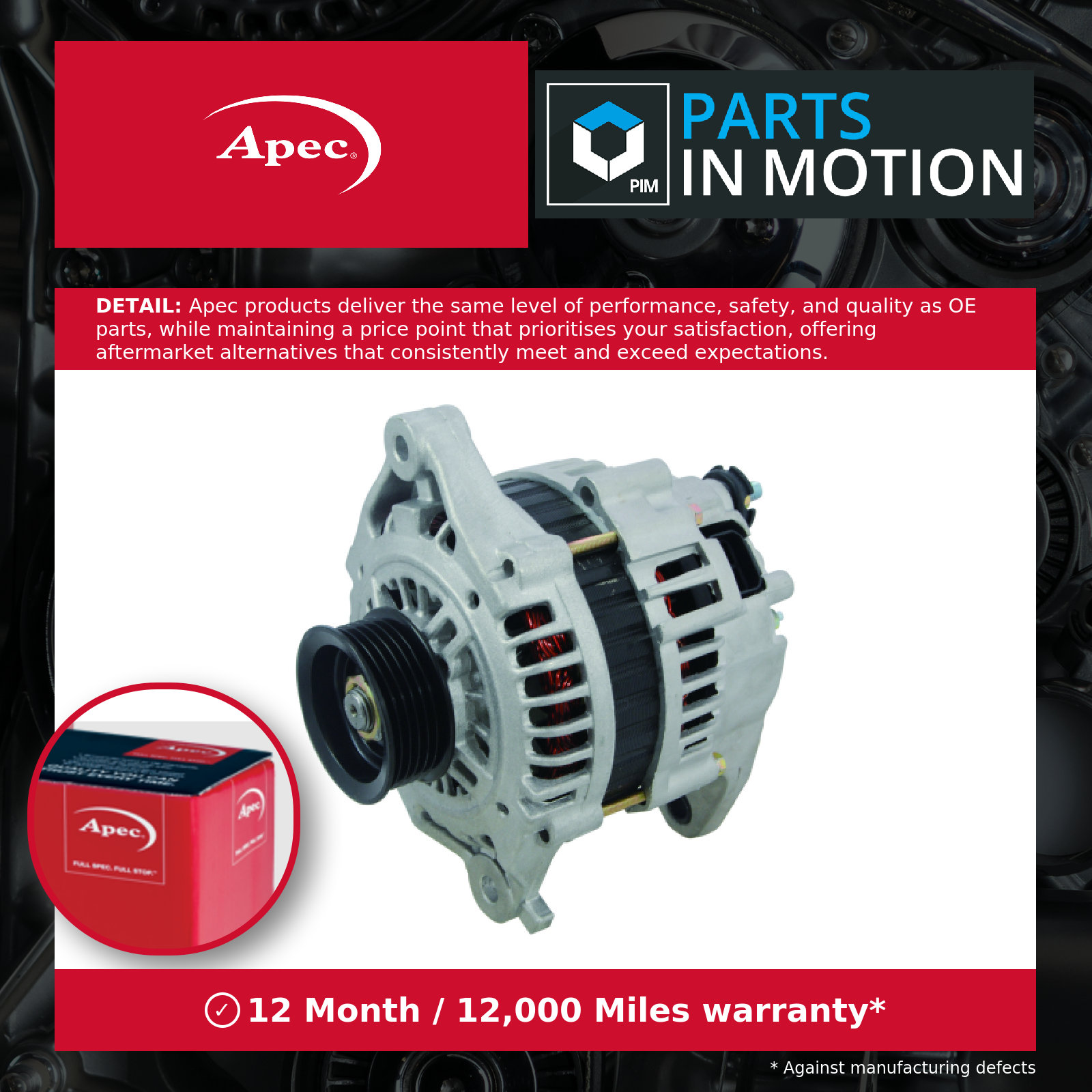 Alternator Nissan Almera 12 V APEC AAL1473 - Image 6