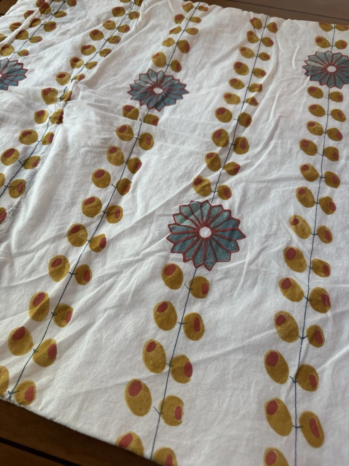 Anthropologie Delissa cotton Printed Floral Embroidered Euro sham 26in (1) - Image 3 of 3