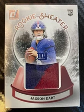 2025 Donruss #SWE-JDT Jaxson Dart Rookie Sweaters