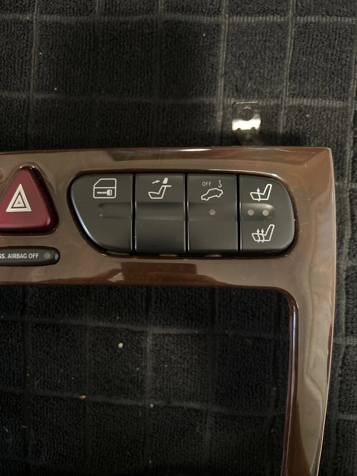 Mercedes Benz Clase C C320 C240 2001-2004 Radio control de clima bisel de grano de madera Foto 3 de 4
