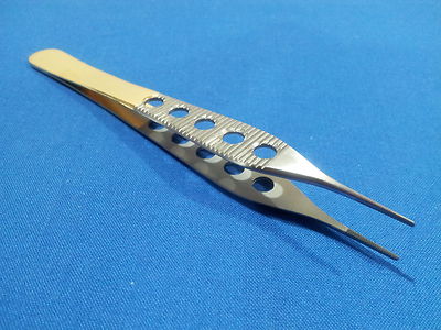 T/C ADSON MICRO DRESSING FORCEPS SERRATED 4.75'' STRAIGHT FENESTRATED HANDLE