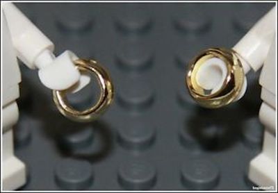 LEGO Ring Chrome Gold Wedding Ring Lord of the Rings Star Wars Minifigure  X2