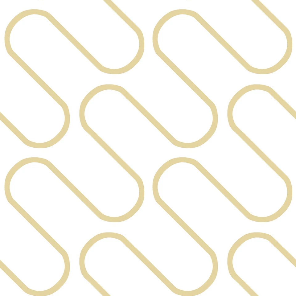 Papel pintado líneas curvas geométricas ondas metálicas Catherine Lansfield 206504 dorado Foto 2 de 4